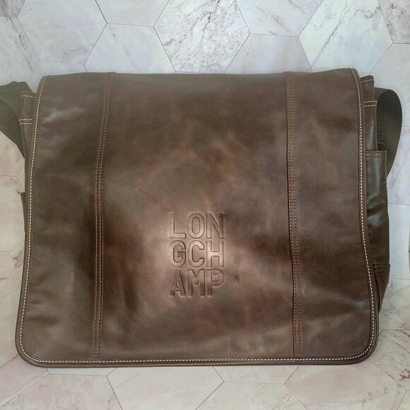 Longchamp Mocha Cavalier Medium Messenger Bag COA - Picture 1 of 15